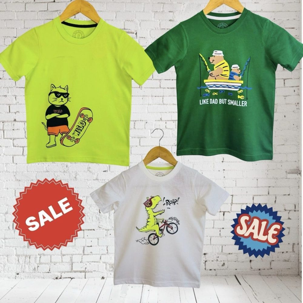 Pack of Three: Trendy Kids’ T-Shirts